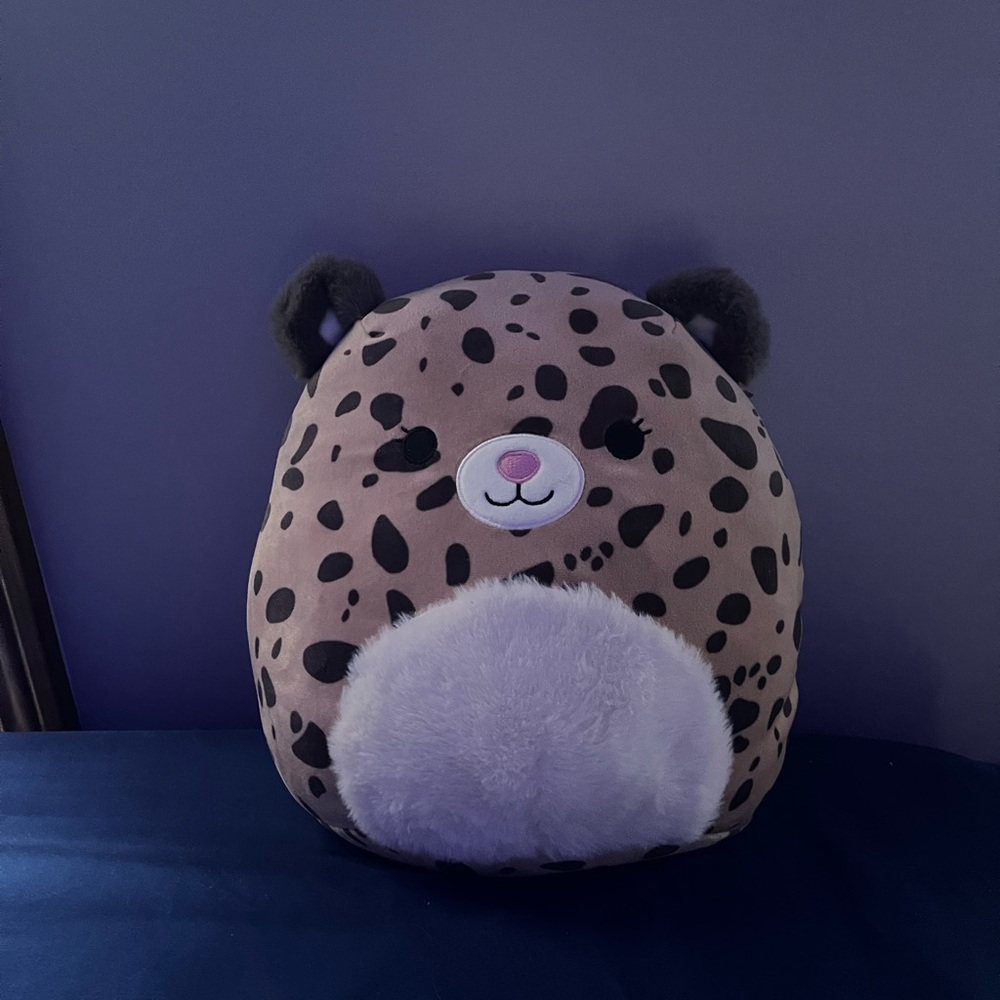 Squishmallows Tan and Black Kei Leopard Plush